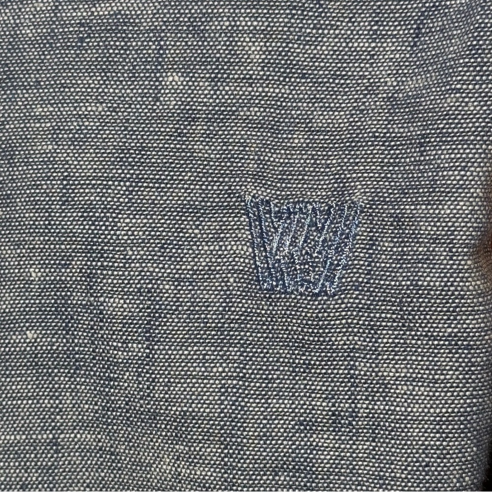 Mack Weldon Tech Linen Camp Shirt Men's Short Sleeve Shirt Wild Rapids X-Large - Picture 7 of 9